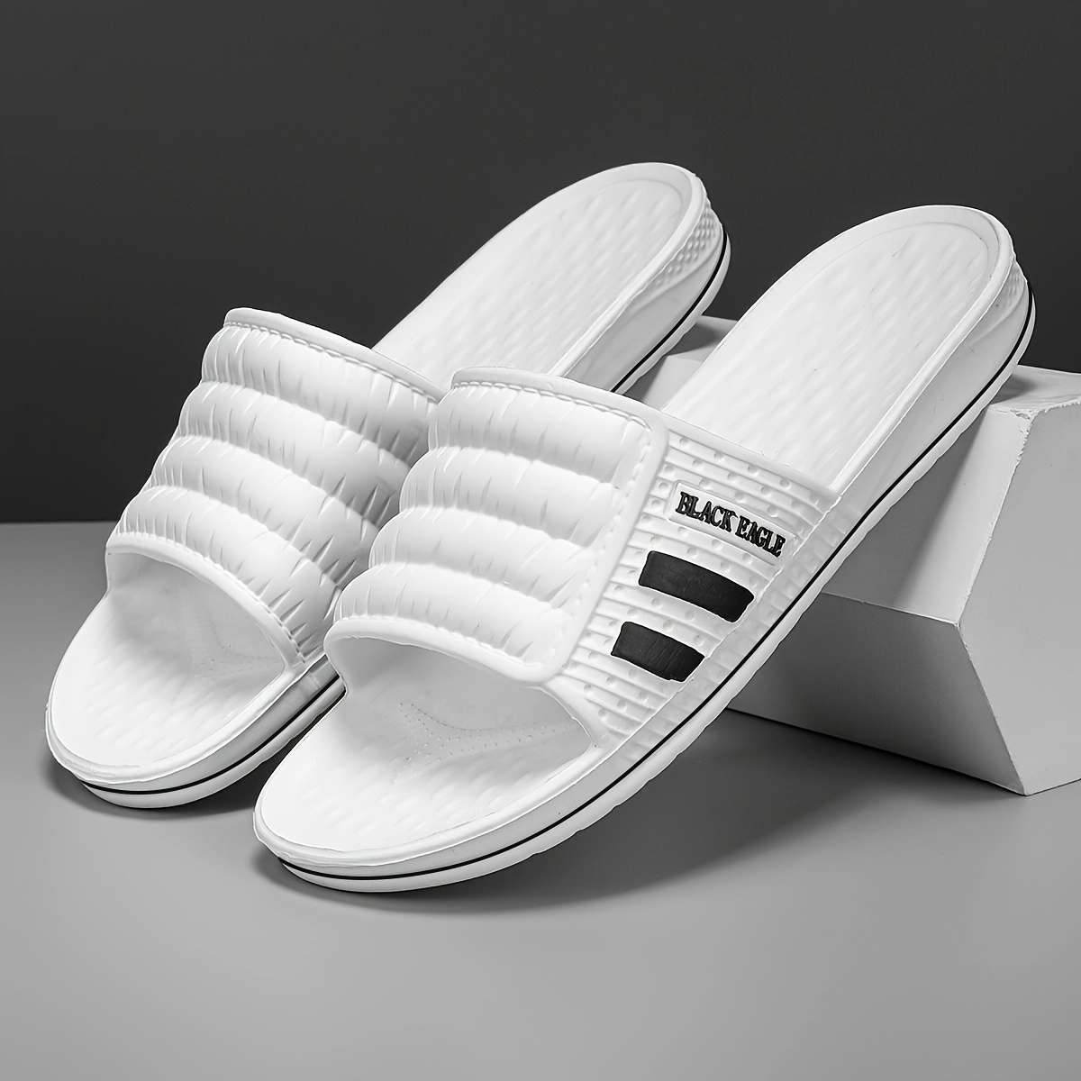 Men Slippers Summer Style Grey Size Uk 7