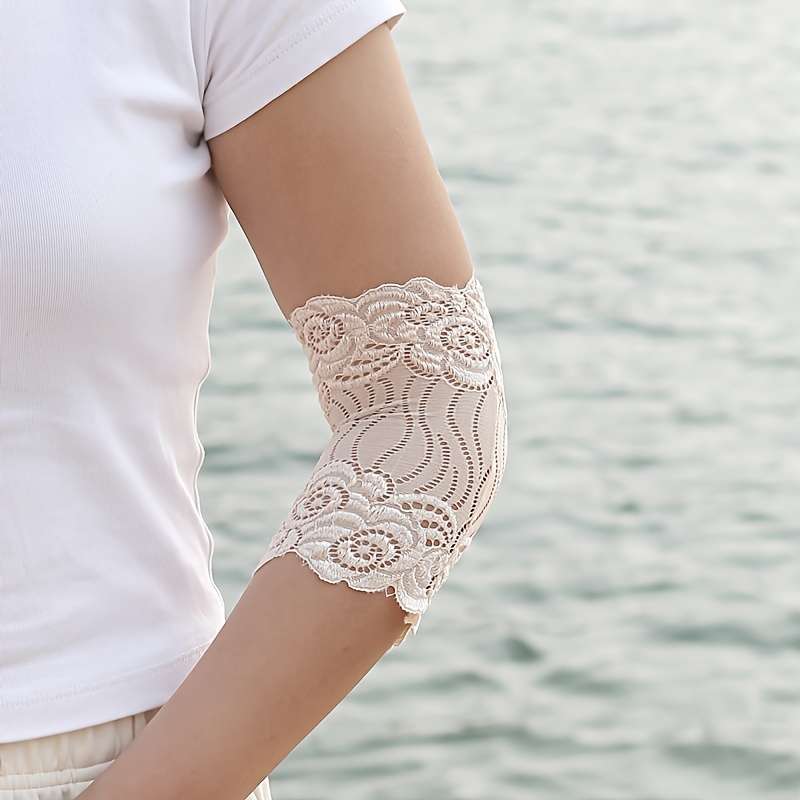 Yoga Lace Arm Women Thin Cover Black