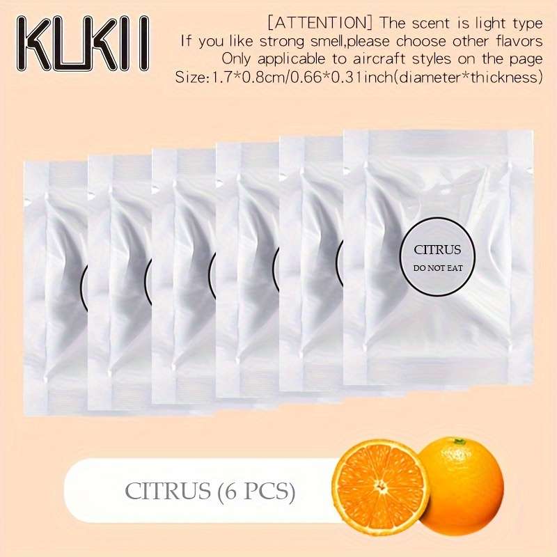 Car Aromatherapy Perfume Items Citrus 6 Pcs