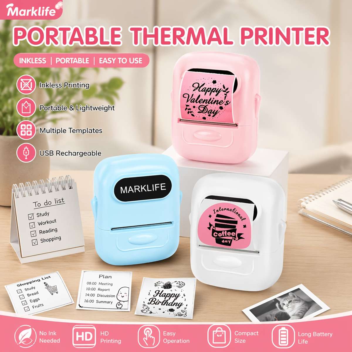 Printer Color White Size 1 Printer  1 Roll Of White Label Paper