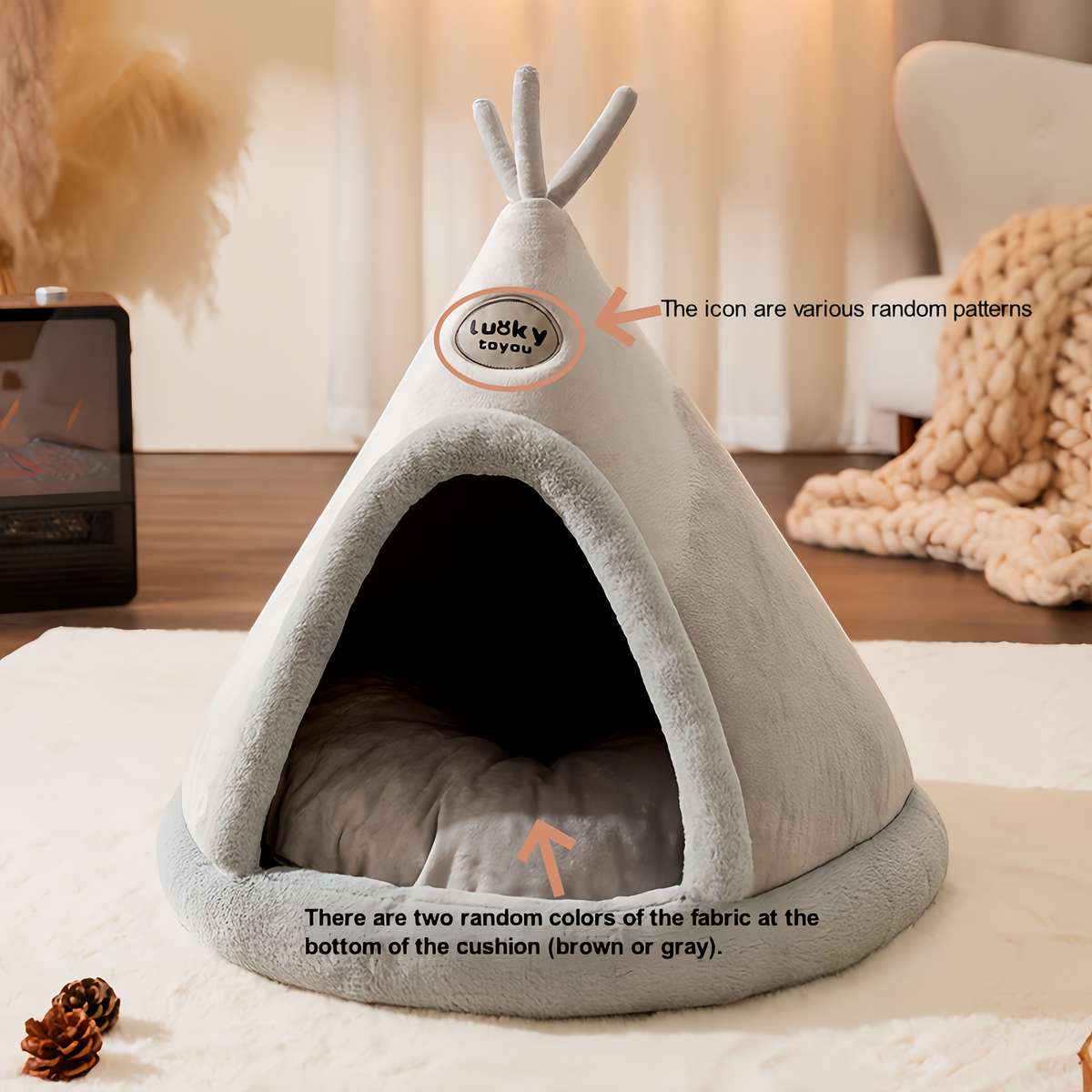 Pet supplies color Grey size M 45x 45cm