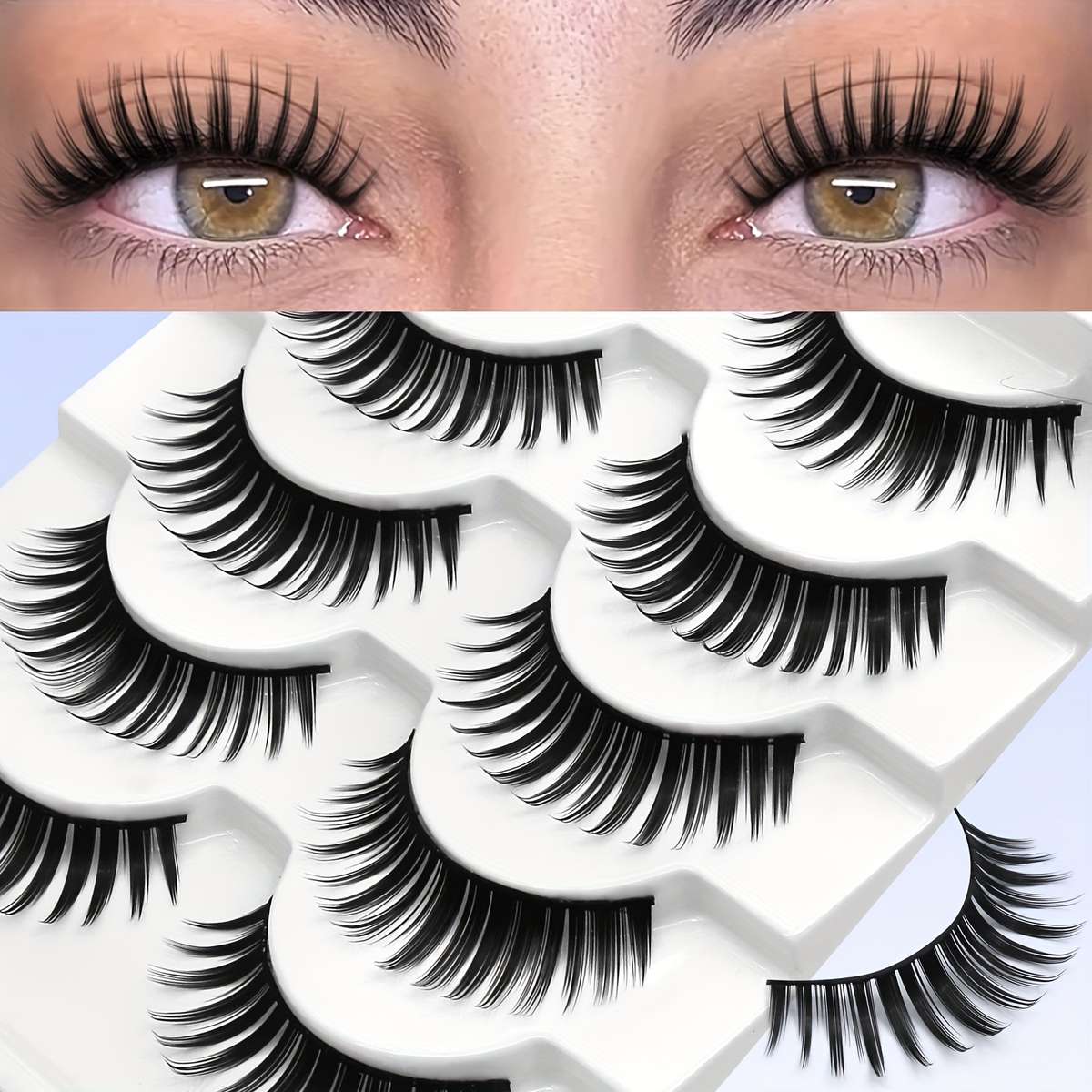 Natural Volume False Eyelashes Model Df01 18mm