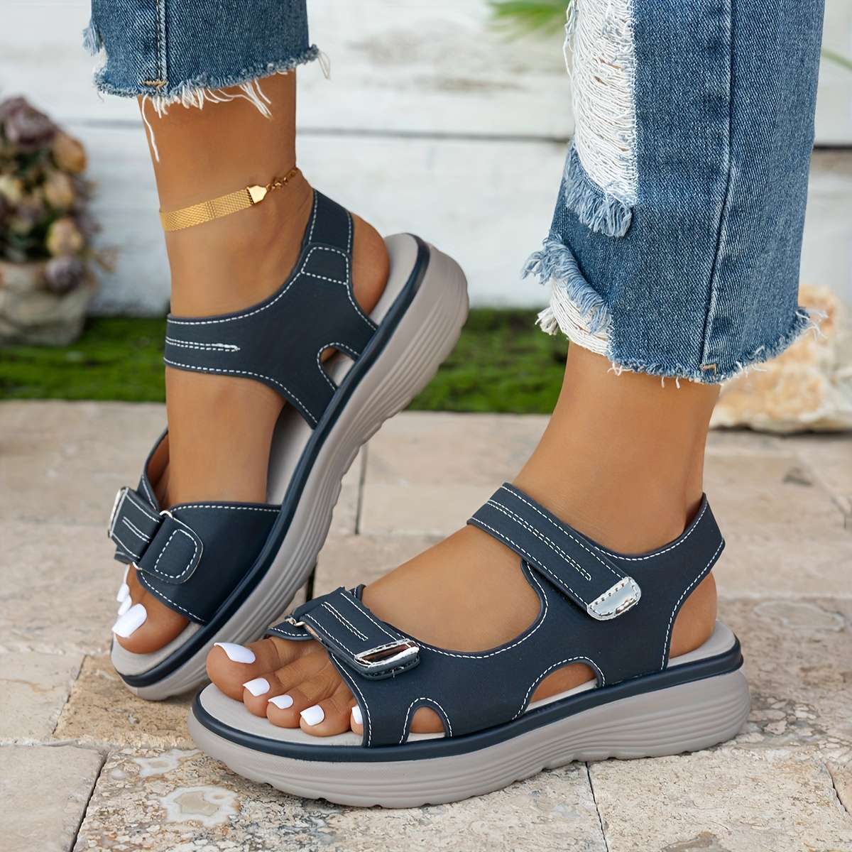 Non Slip Trendsetting Lightweight Quick Dry Women S Platform Sandals With