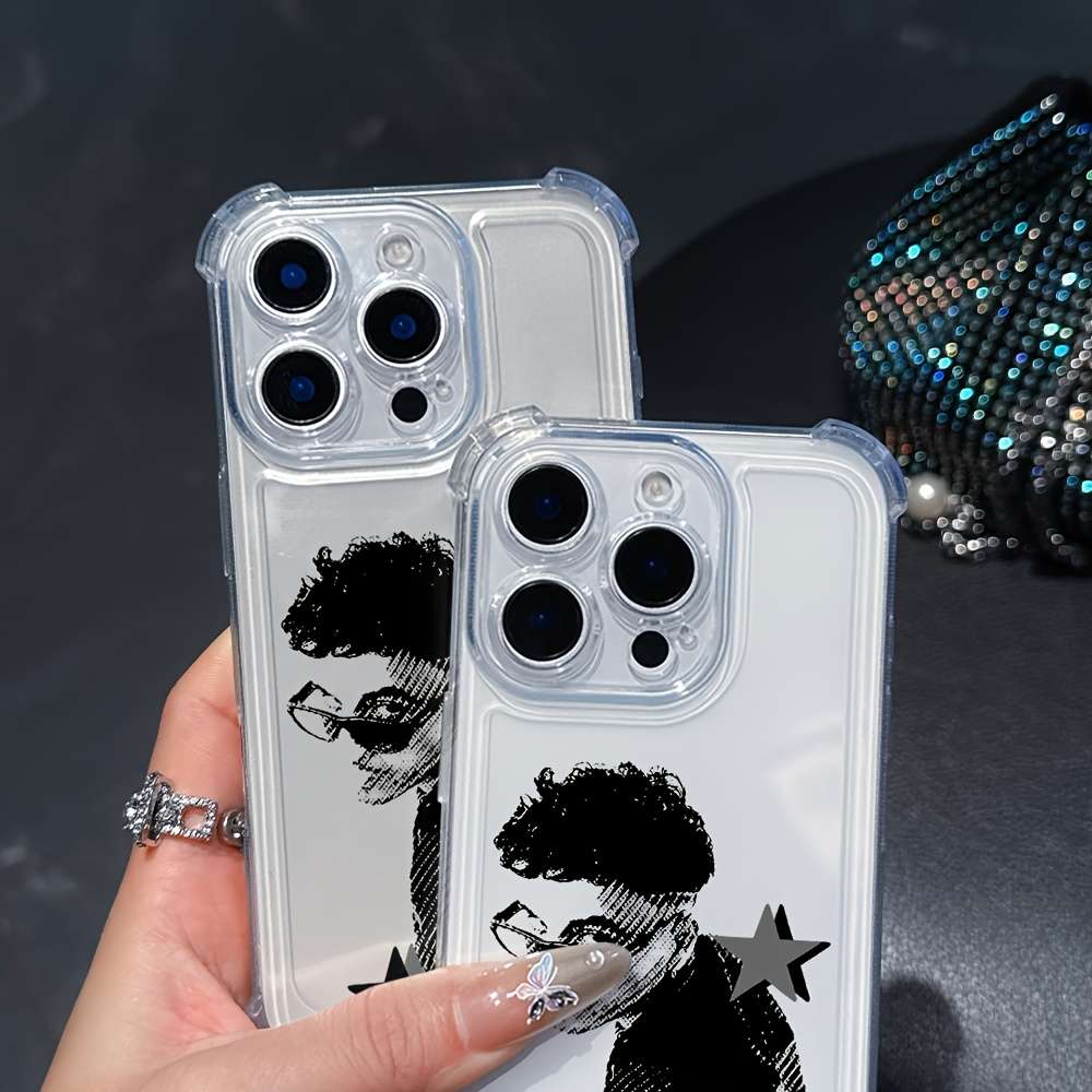 1Pc Mixed Color  For iPhone 14 Pro Max Rapper Design Phone Case