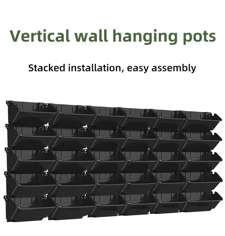 30Pcs Weather Resistant Wallmounted Vertical Planter Set Automatic Long Lasting