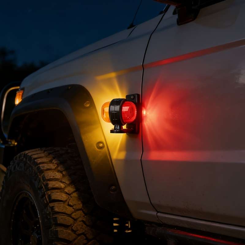 Car Lights Color Redyellow Quantity 4Pcs