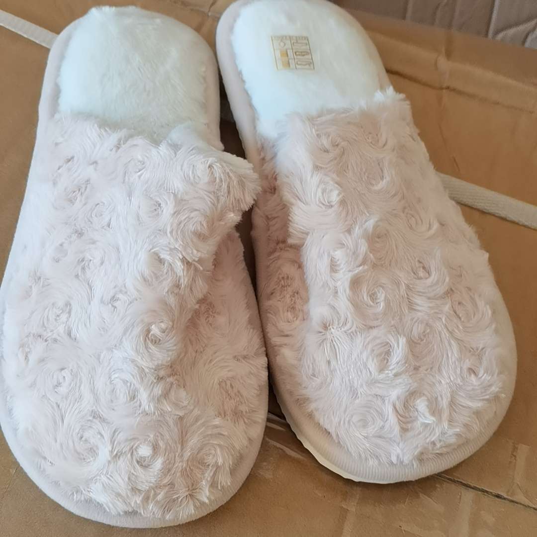 Cotton Slippers Color Grey Sizeuk 6.5-7