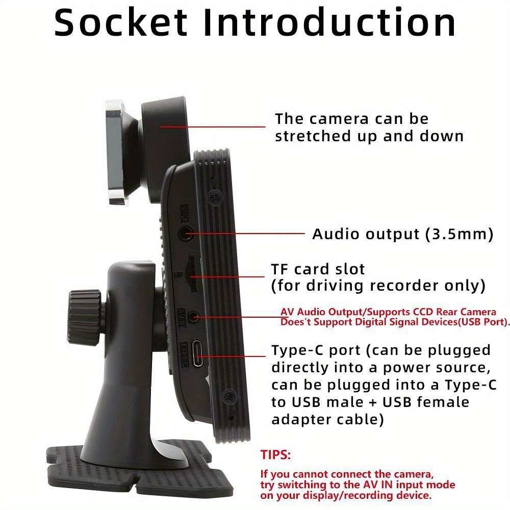 Exclusive Hd Wireless Carplay Dvr With Rear Camera Multifunctional Touch Screen