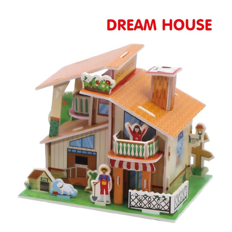 Building Toy Architectural Model Toy Set Style 3D Model Jigsaw Puzzle