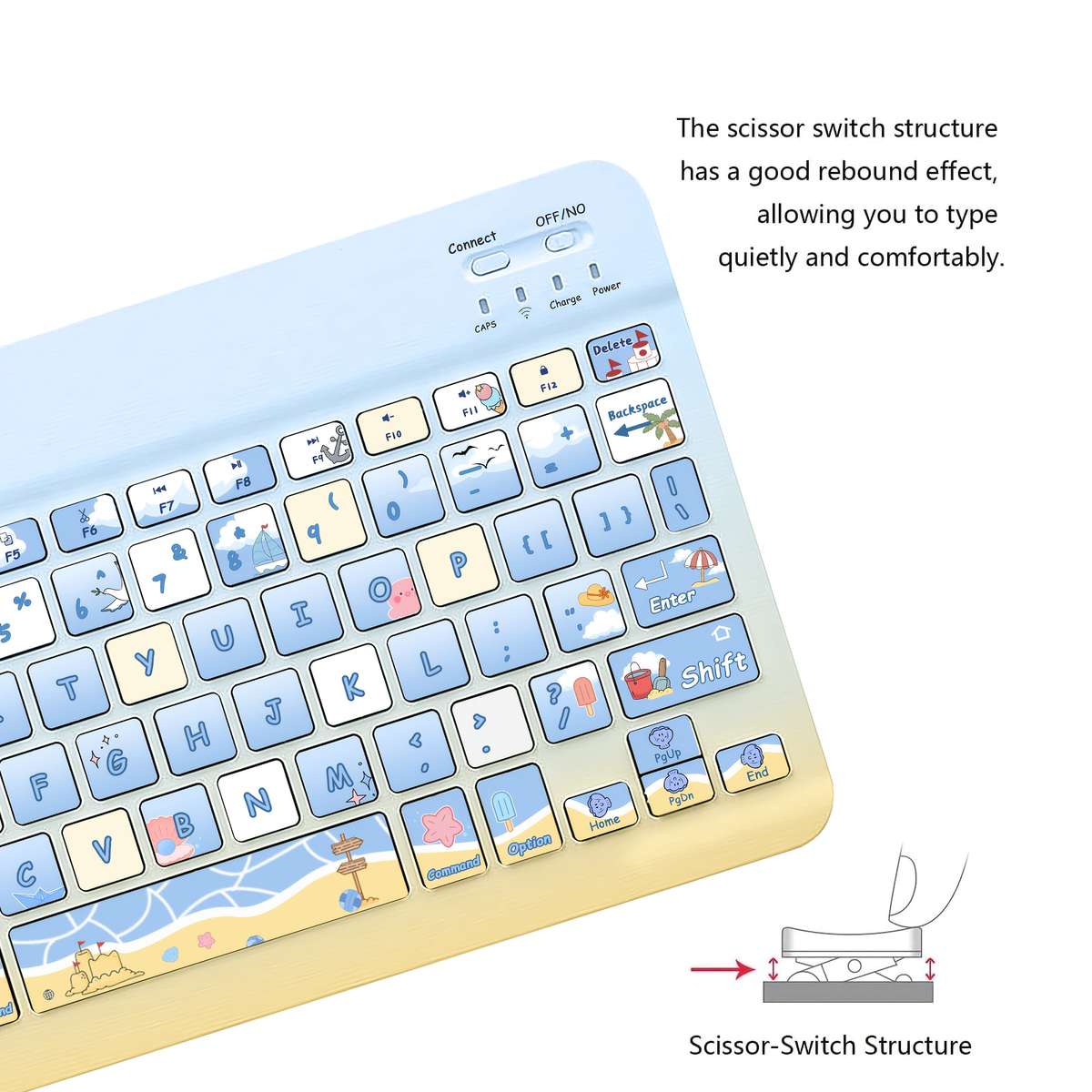 Keyboard Color Summer Beach