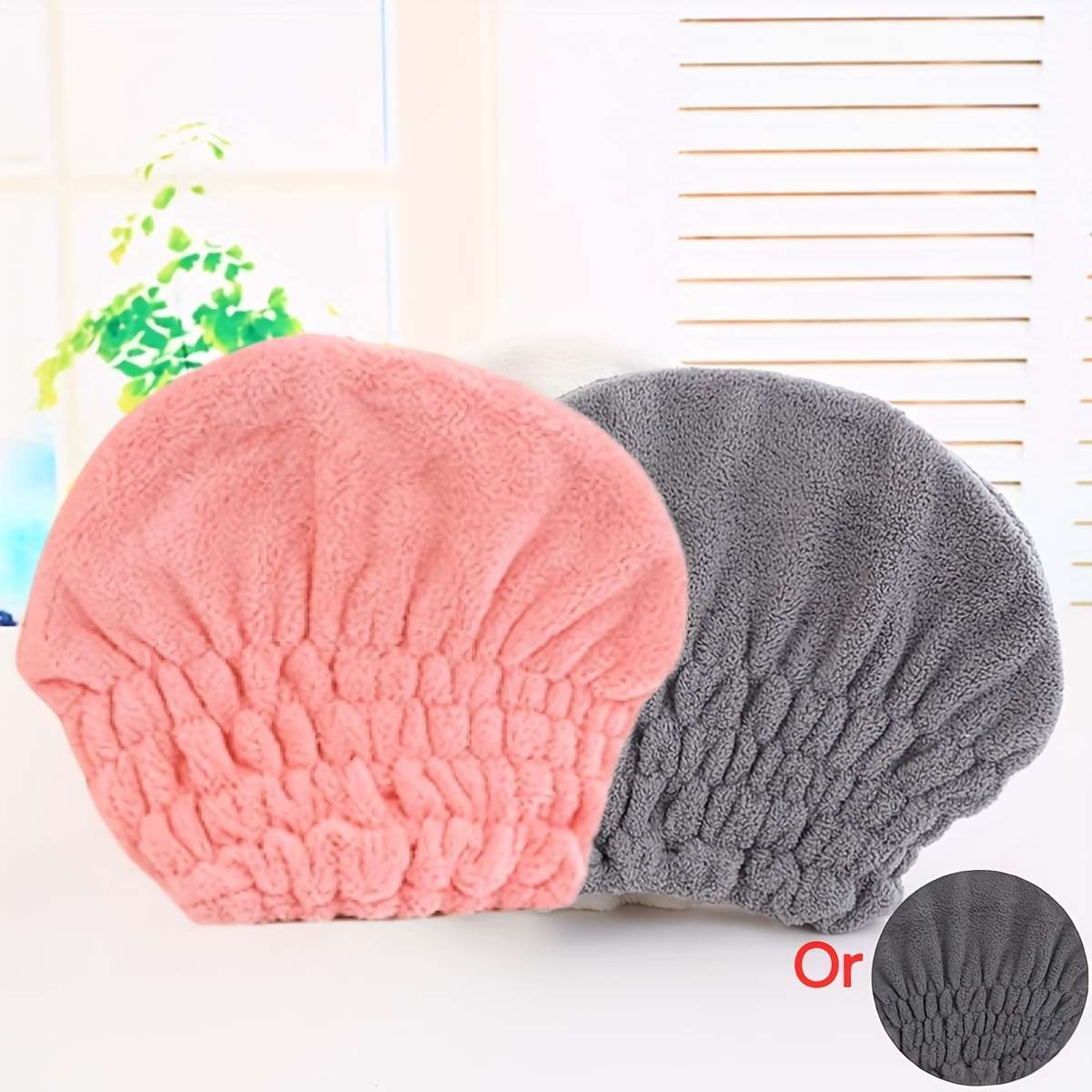 Hair Turban 2Pcs Grey