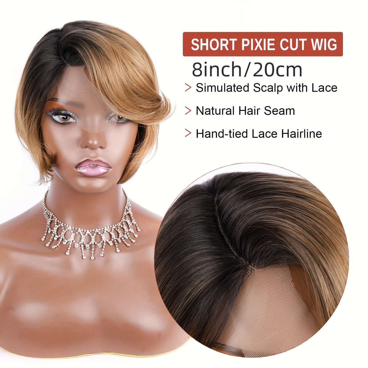 1B/Bug Womens Wigs Hair Length 20.32Cm
