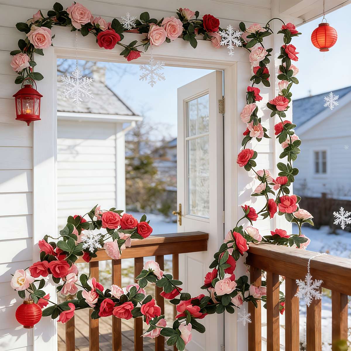 Simulated Flower Style 2 Pieces  70 Springcolored Rose Vines