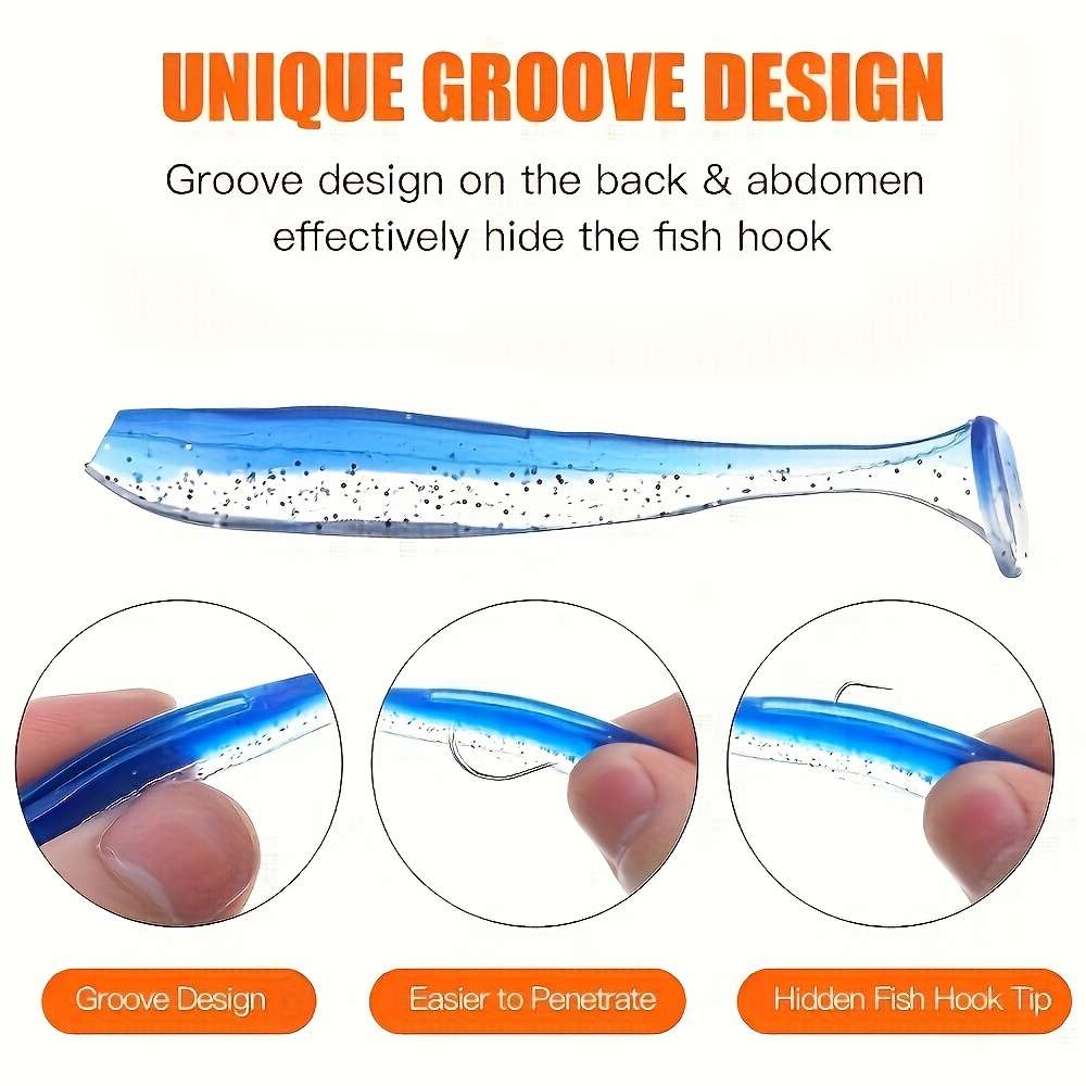 30pcs 9cm Silicone Soft Fishing Lures Set