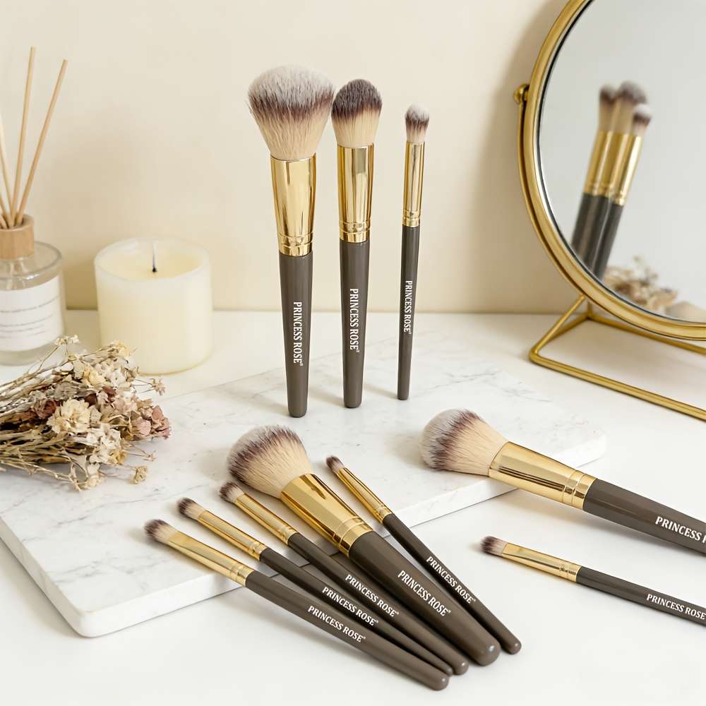 Makeup Brush Set Color Golden Quantity18Pcs