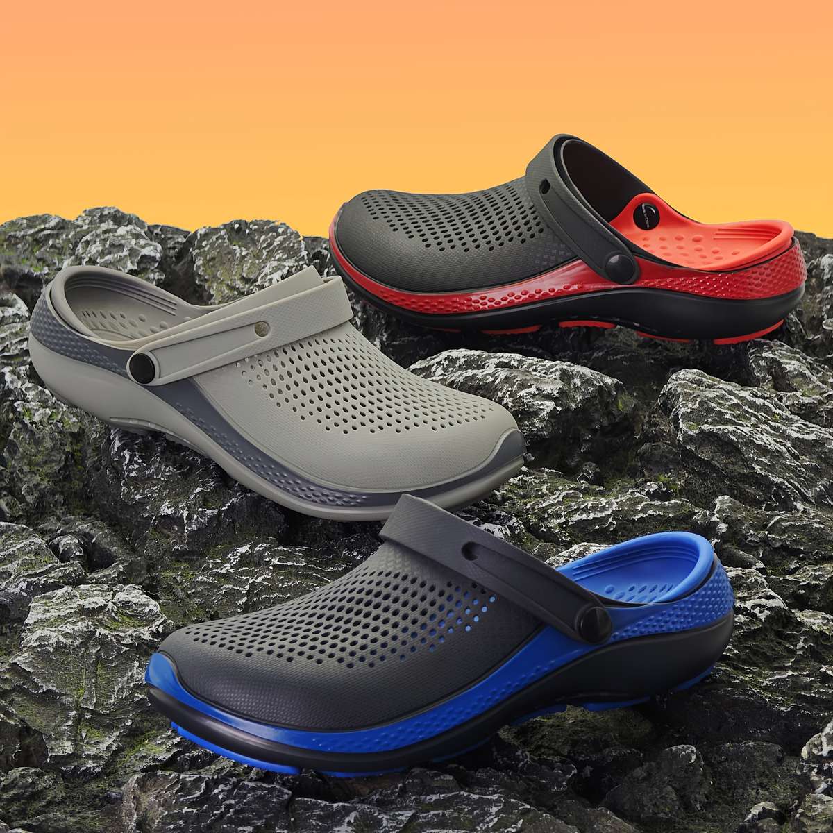 Men Slippers Summer Style Grey Size Uk 7