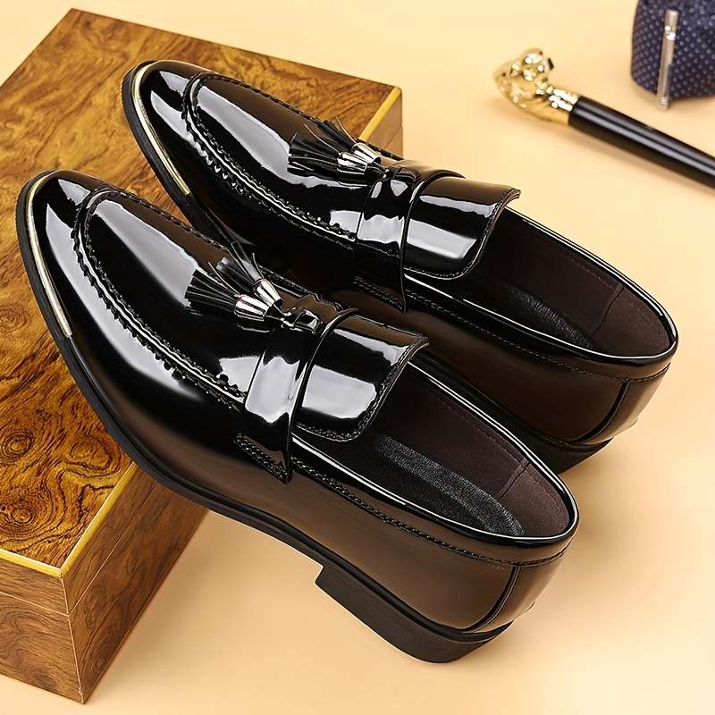 Mens Leather Shoes Color Black Sizeuk 11.5