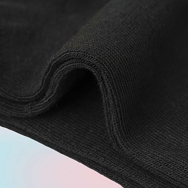 5 Pairs Black High Elastic Socks