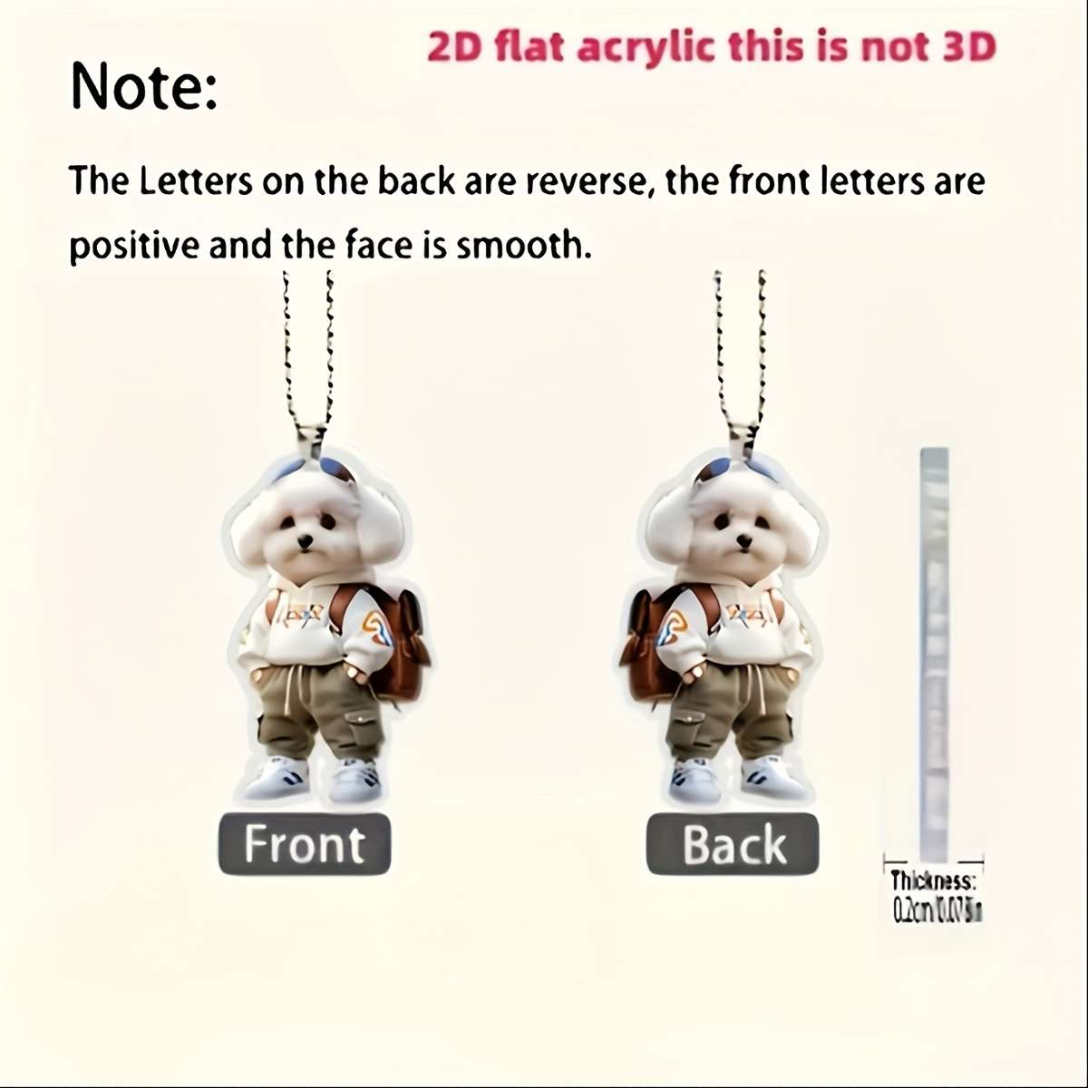 Keychain Ornament Material Acrylic