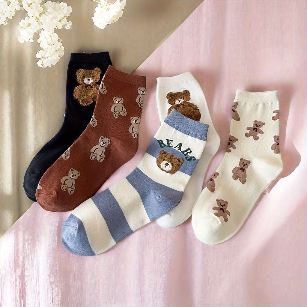 Women S Socks Color 5 Pairs Of Mixed Colors Size Onesize