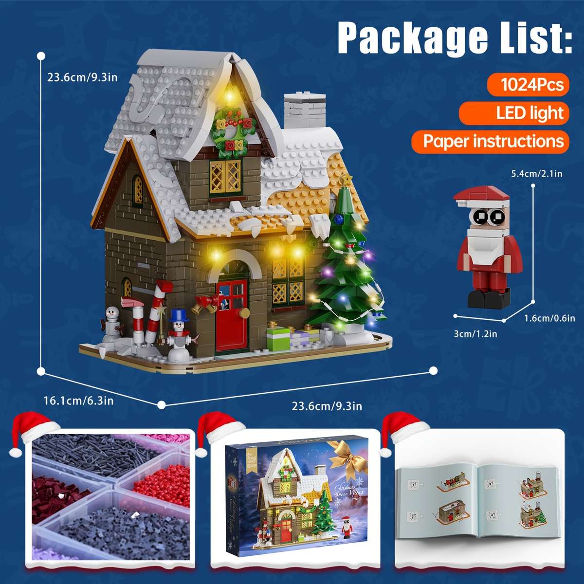 Building Toy Architectural Model Toy Set Style Winter Snow House