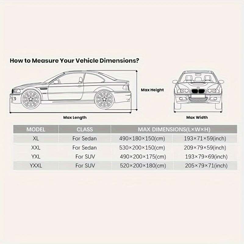 Car Cover Size Xxl