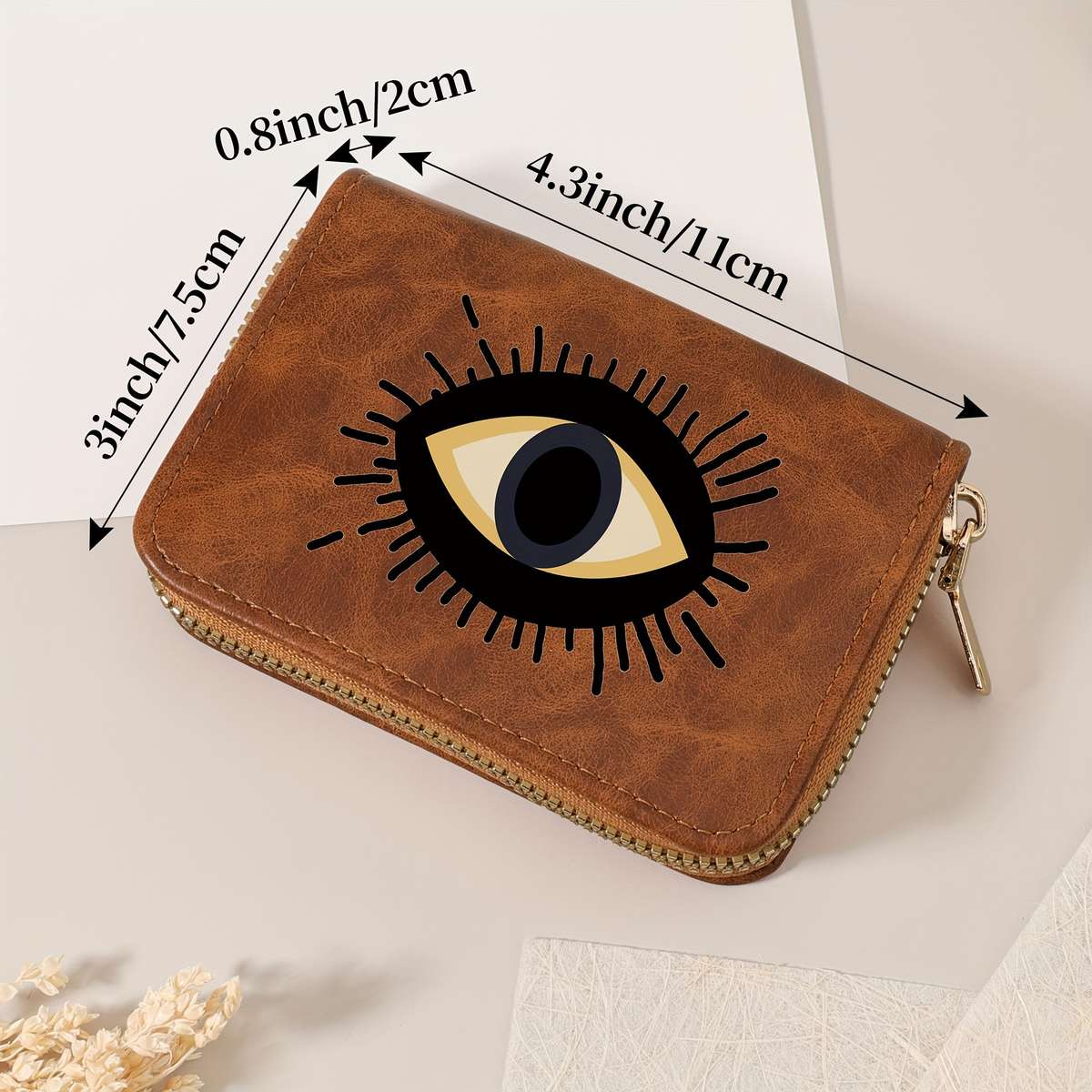 Simple And Creative Eye Print High-Quality Credit Card Storage Bag
