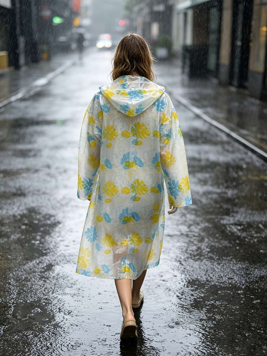 Raincoat White Size Asian Onesize