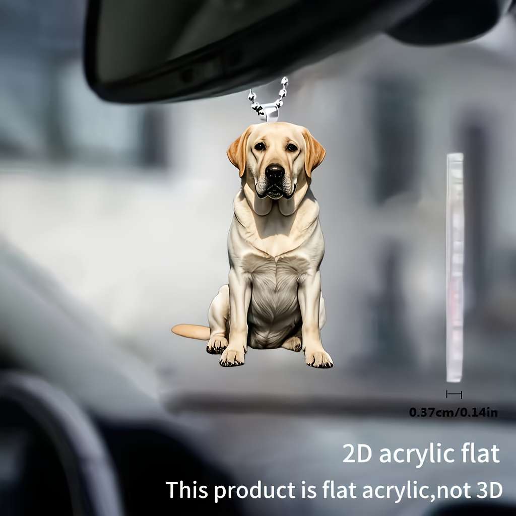 Keychain Ornament Style White Labrador Quantity