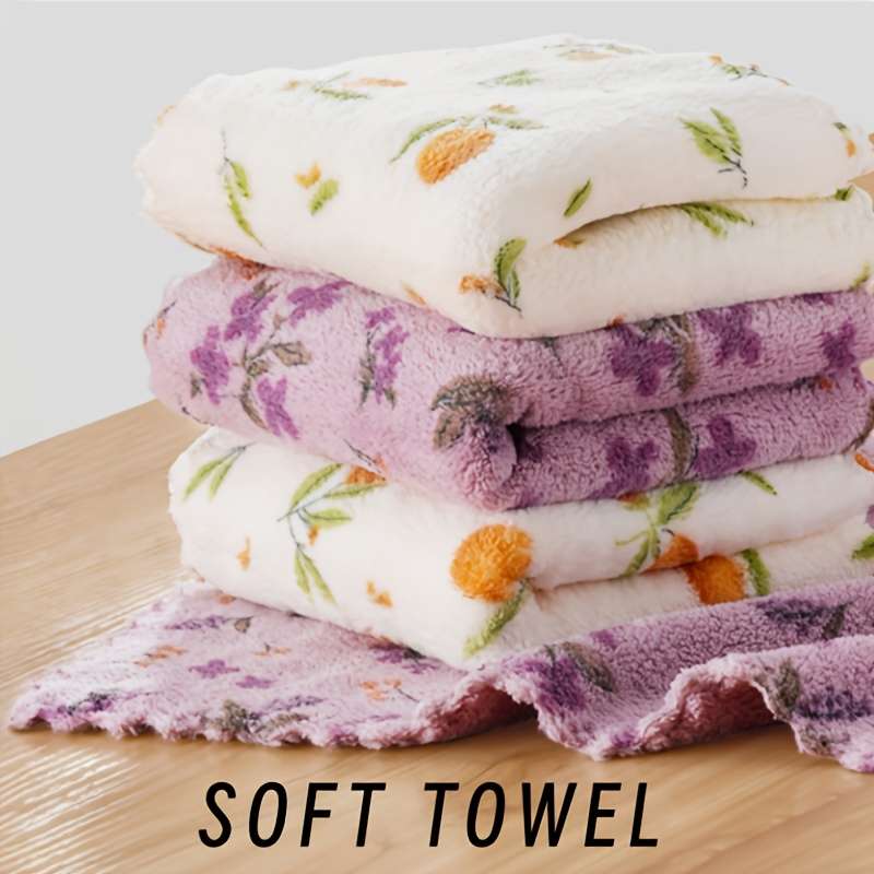 Rag Quantity 4 Piece Set Lavender Purple 2Pcs  Peach Color 2Pcs