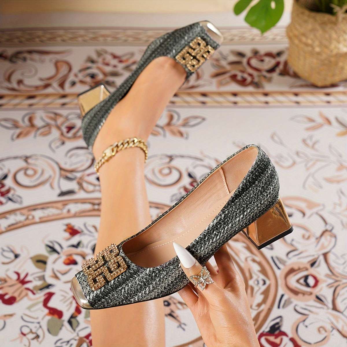 Women S High Heels Color Grey Sizeuk 6
