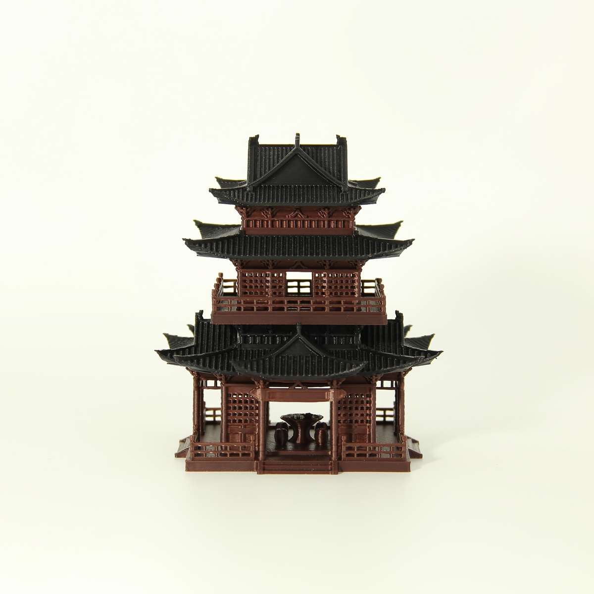3D Building Model Puzzle Set Color Light Gold