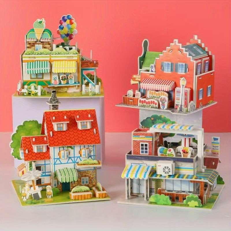 3D House Puzzle Model Style Random
