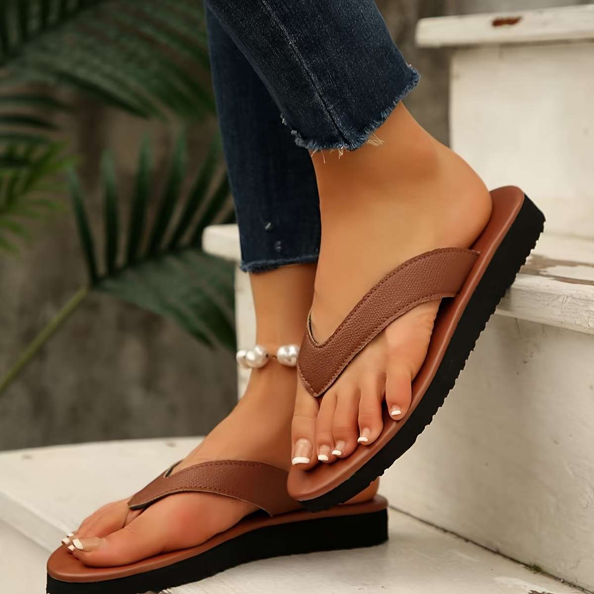 Ladies Summer Flip Flops Black Uk 7