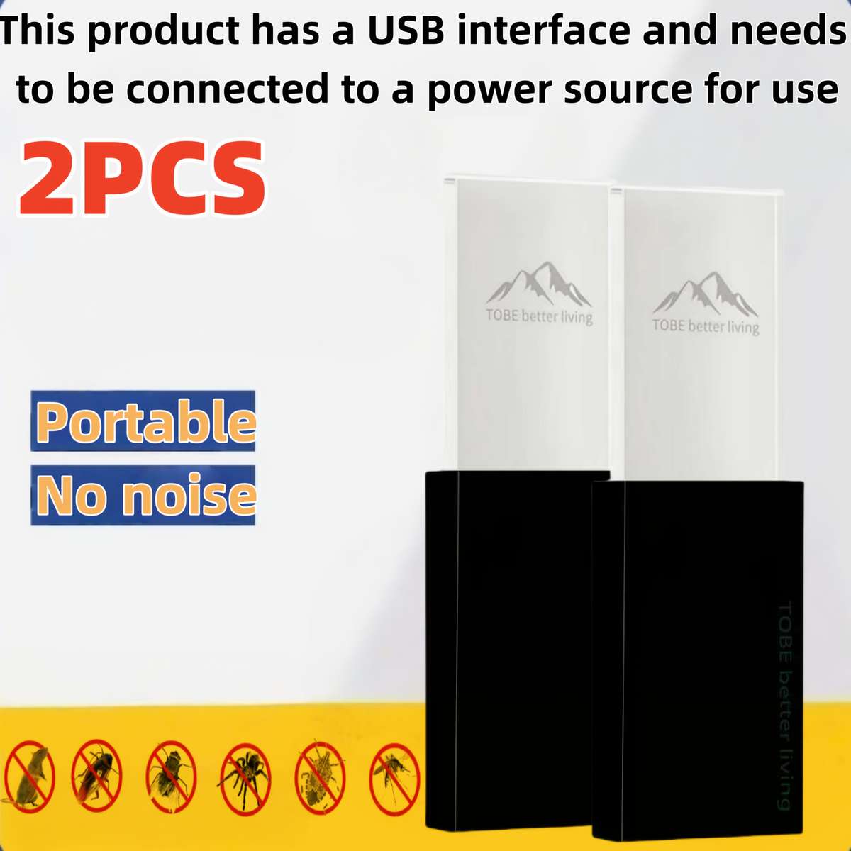 Mosquito Repellent Lamp Color Black Quantity 2