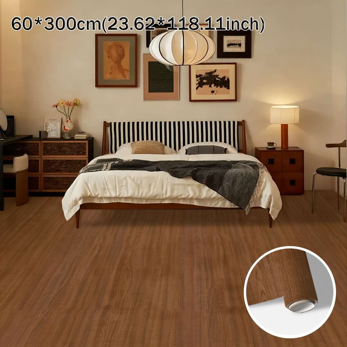 Self Adhesive Floor Stickers 60*500Cm23.62*196.85Inch Yellow Bush Pattern