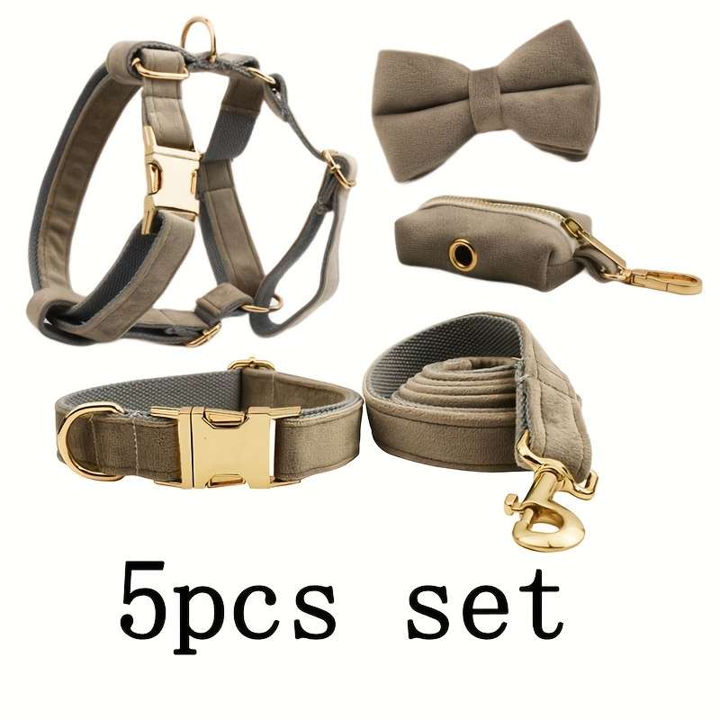 Dog Leash Color Light Gray 5Pcs Size S