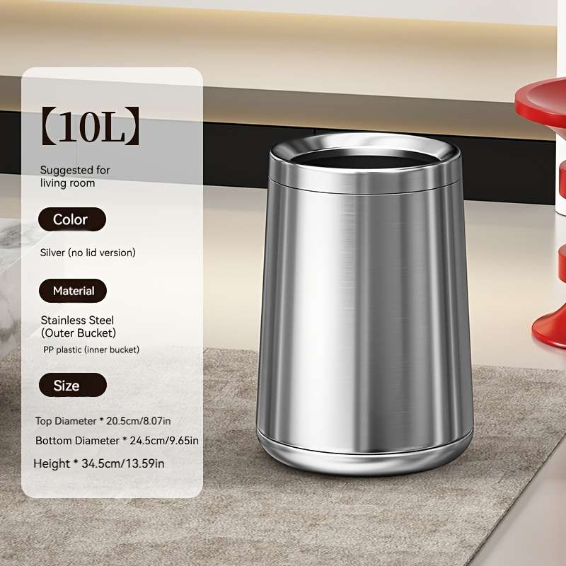 Garbage Can Color 10L White