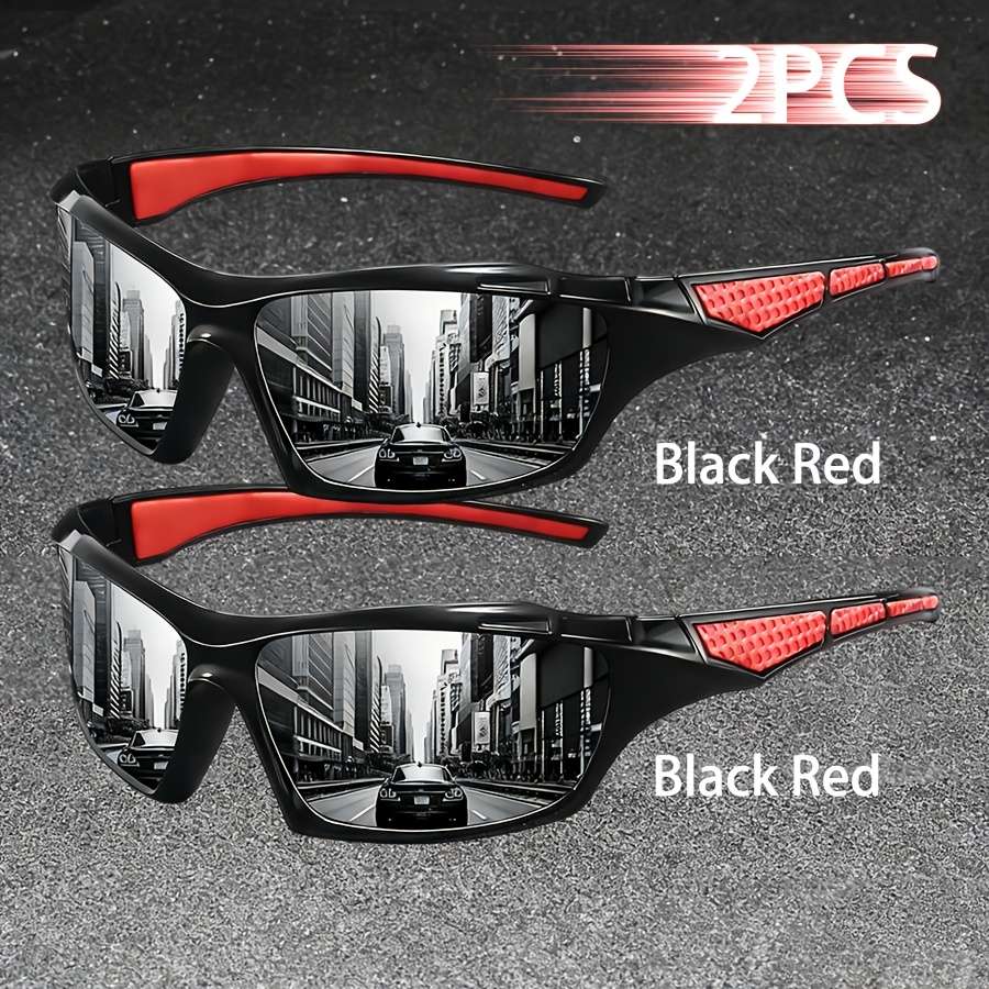 Cycling Glasses Color 2Pcs*Blackred