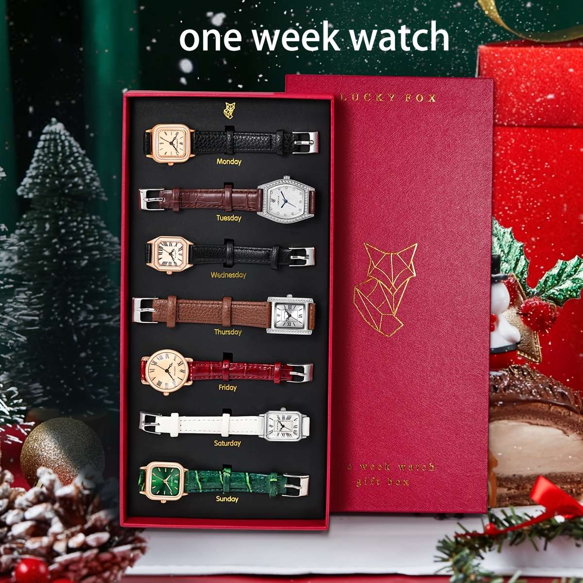 Luckyfox Women Vintage Watch Weekly Theme Collection Weekwatch 1 Week Set