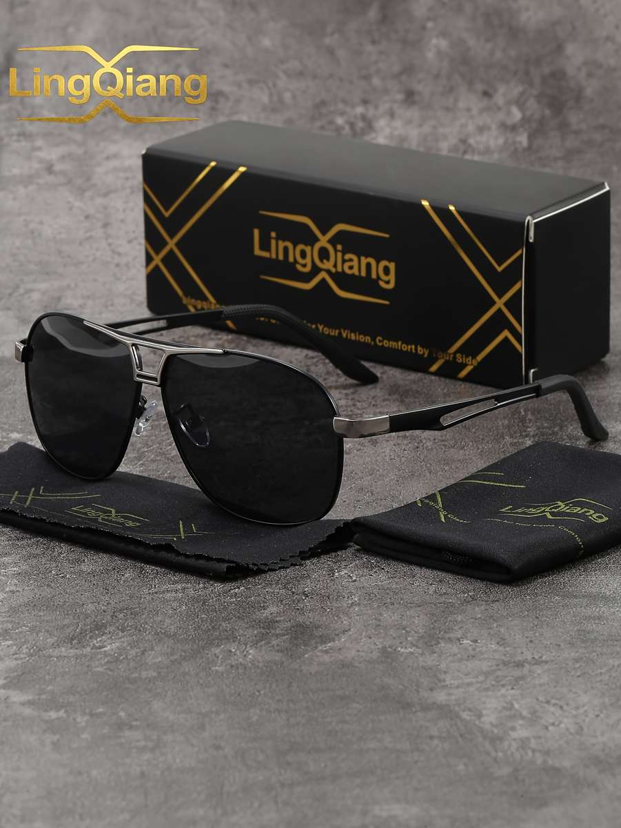 Cycling Glasses Color Black And Silvery Frame Gray Sheet