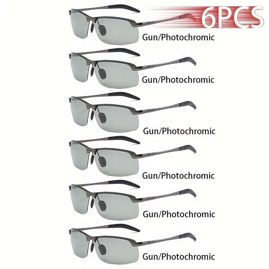Cycling Glasses Color 6Pcs 2Gunph 2Silverph 2Night
