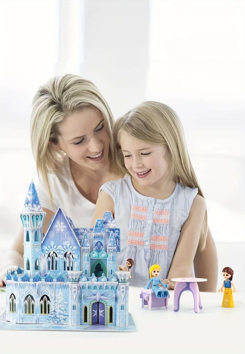 3D Building Model Puzzle Set Style Castle