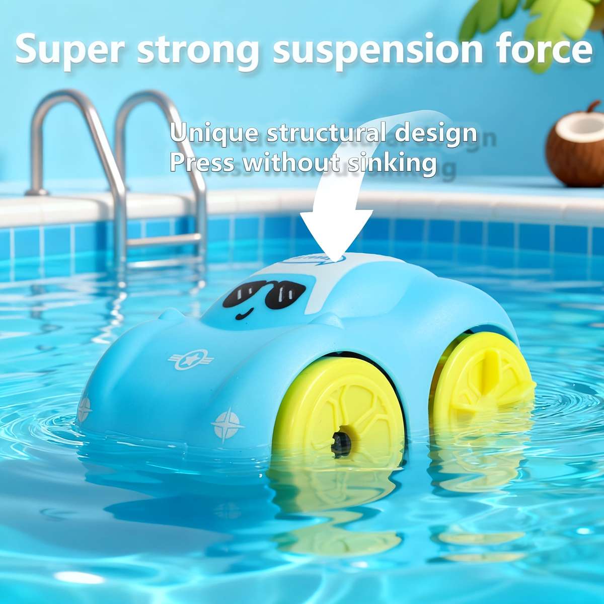Childrens Toys Quantity 2Pcs Yellow Amphibious Vehicle