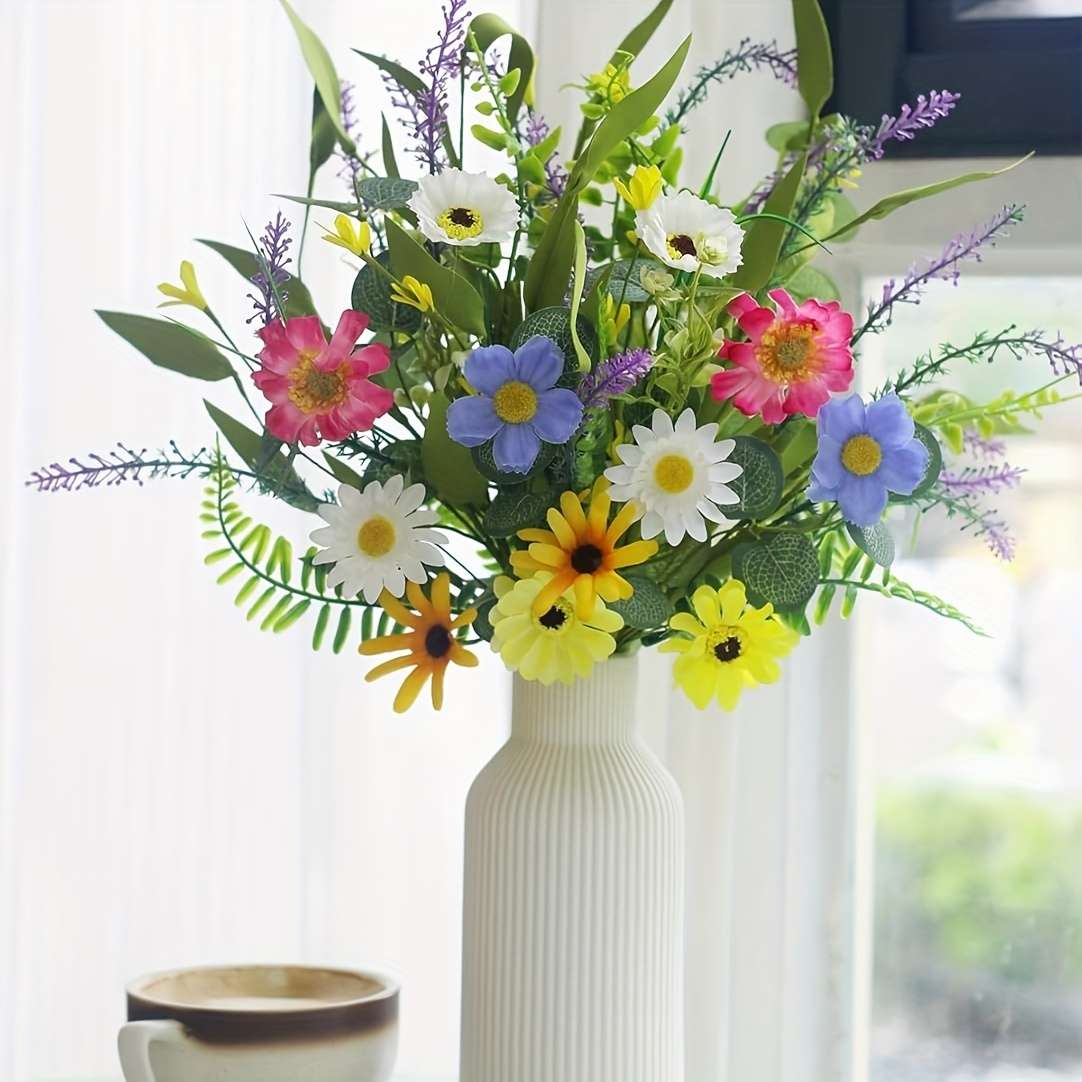Simulated Flower Color 2 Pcs Twigs
