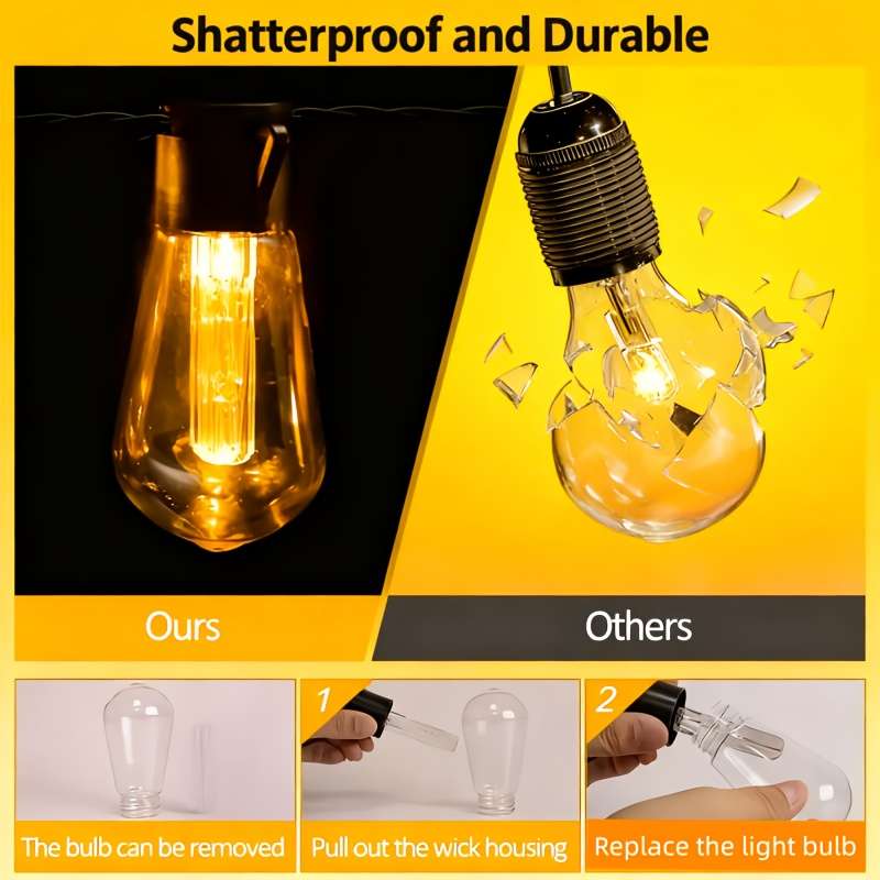 String Lights Color Warm Color Size10.7Meter 30 Bulbs  8 Modes