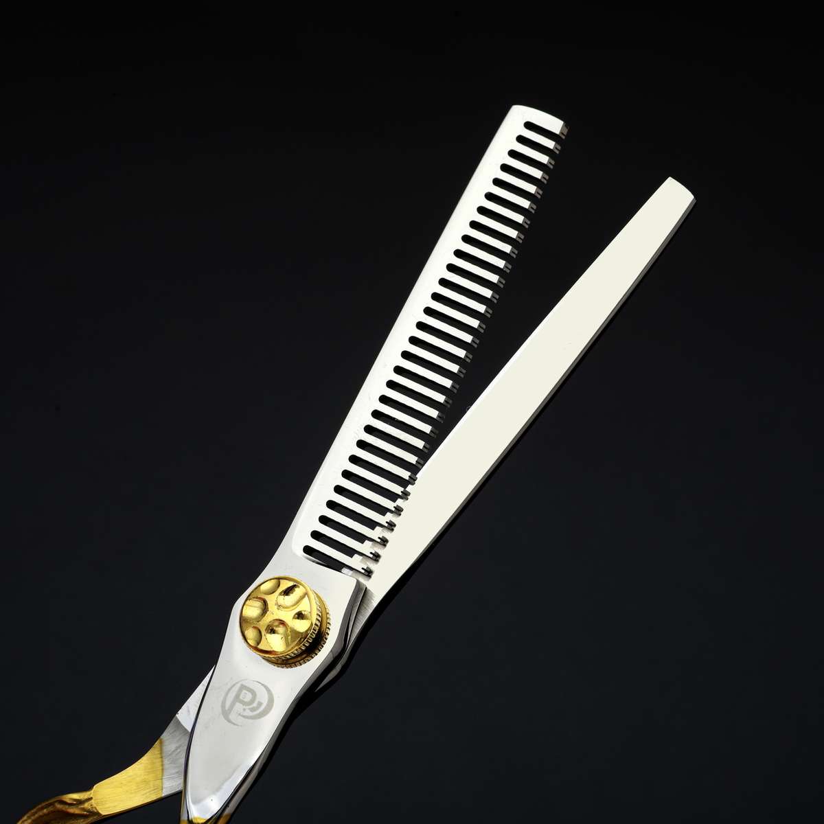 Hairdressing Scissors Style Poulos440C Two Tone Thinning Shears Hair Loss