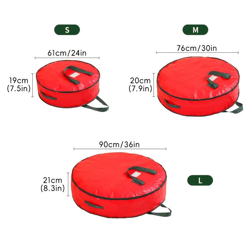 Premium Christmas Garland Storage Holiday Decorative Zipper Mobile Handbag For