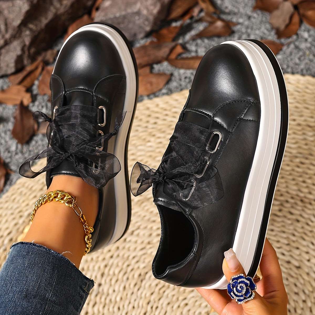 Women S Sneakers Color Golden Sizeuk 4