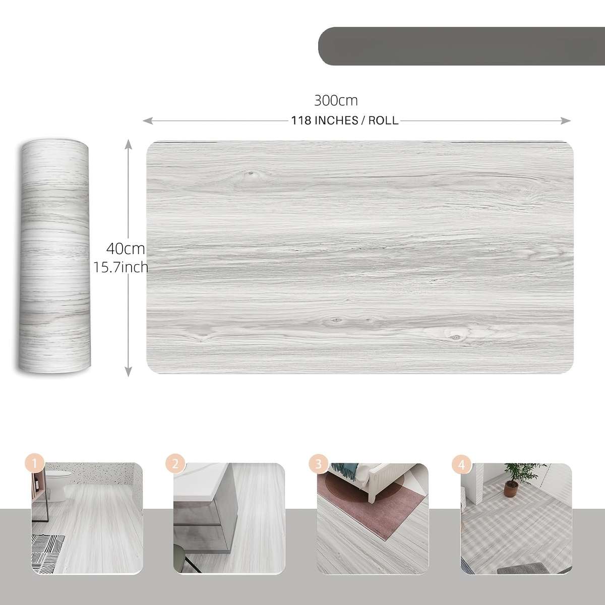 Self Adhesive Floor Stickers Smokeddeepgray 2Roll